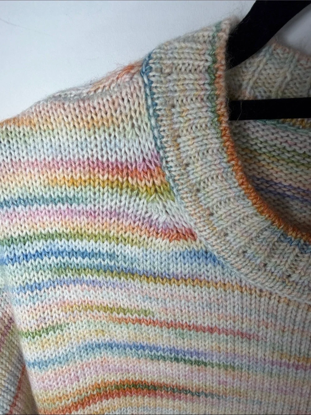 J. Crew Cream Multicolor Crewneck Sweater